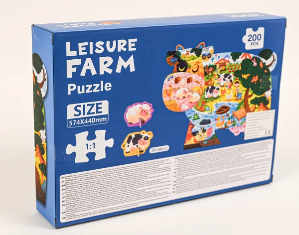 Tvarované puzzle Farma 200 ks
