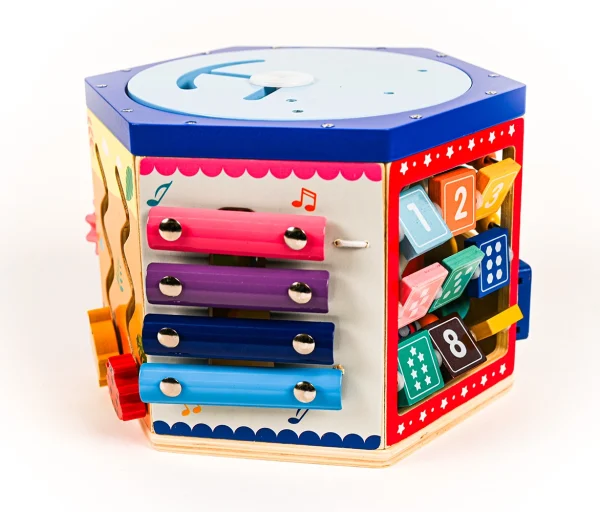 NINE IN ONE ACTIVITY CUBE_4 JoRAY montessori kocka s aktivitami