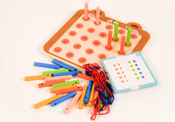 Drevená tabuľa na viazanie - medvedík