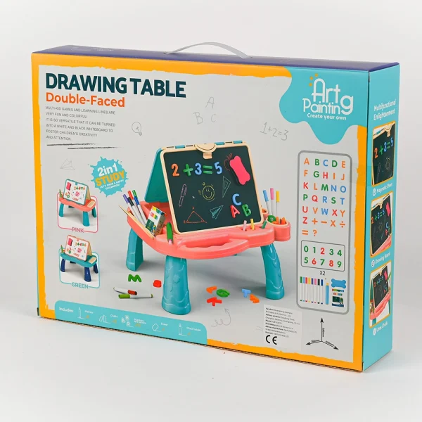 Obojstranná kresliaca tabuľa na stôl 2v1