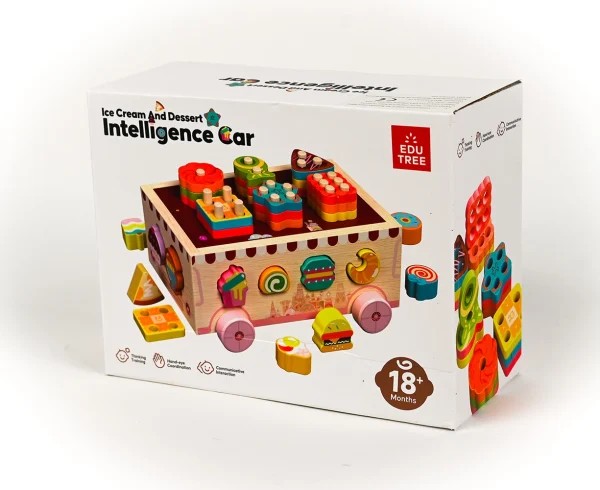 Drevene montessori autíčko Ice Cream