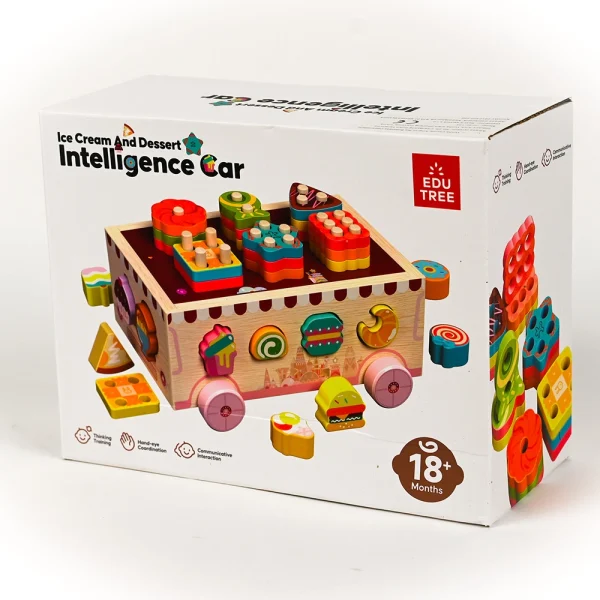 Drevene montessori autíčko Ice Cream