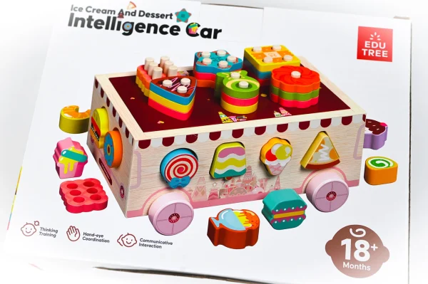 Drevene montessori autíčko Ice Cream