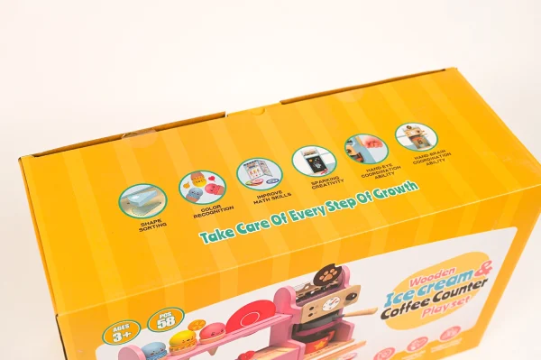 Drevená kaviareň a zmrzlináreň 58 dielov