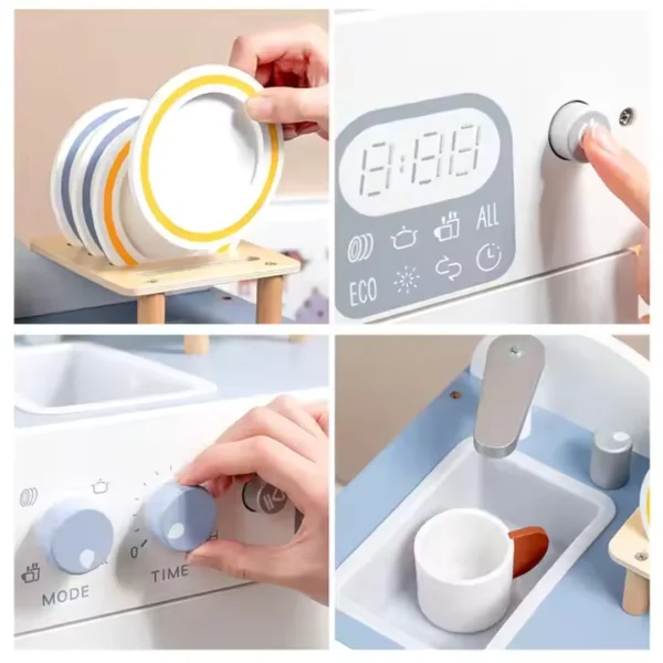 Umývačka riadu drevená s príslušenstvom