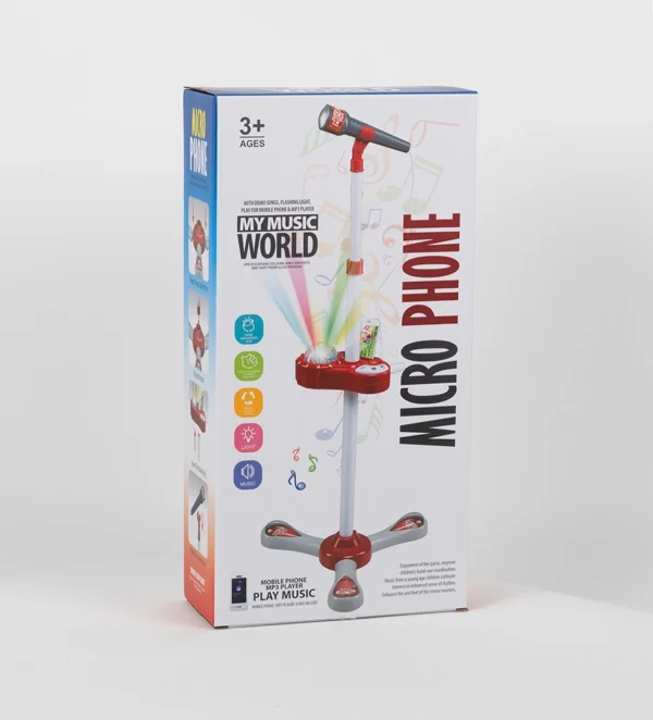 Detský mikrofón so stojanom a svetelnými efektmi