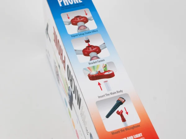 Detský mikrofón so stojanom a svetelnými efektmi