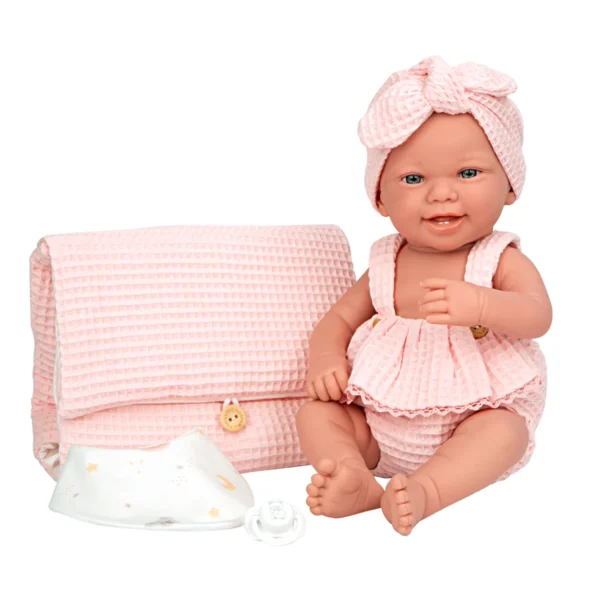 IMG_2764 Bábika Arias Elegance Zoe 42 cm s vôňou vanilky, prebaľovacou podložkou