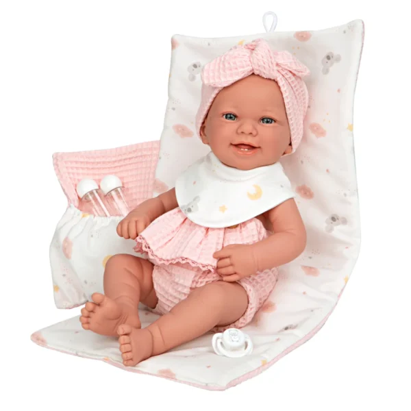 IMG_2765 Bábika Arias Elegance Zoe 42 cm s vôňou vanilky, prebaľovacou podložkou