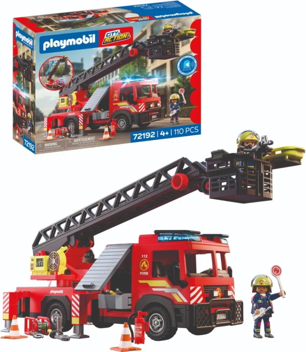 HRAls23437 Playmobil Hasičské auto s výsuvnou plošinou